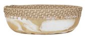 MUST Living schaal Da Vinci Rond - Bruin / Wit