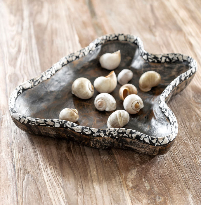 MUST Living Dienblad Coral Teakhout - Zwart - ThatLyfeStyle