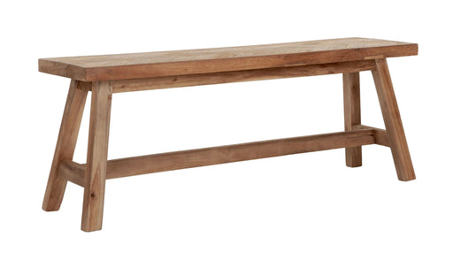 MUST Living Halbank Herringbone Teakhout, 120cm - Naturel - ThatLyfeStyle