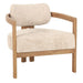MUST Living Fauteuil Kelly Chenille - Beige/Naturel - Japandi