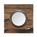 MUST Living Spiegel Smile Teakhout, 50 x 50cm - Bruin - Rond