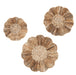 MUST Living Wanddecoratie Flower Set van 3 stuks, Abaca - Naturel