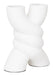 MUST Living Vaas Spiral Terracotta, 38cm - Wit - ThatLyfeStyle