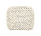 MUST Living Poef Quartz 40cm - Grijs / Naturel - Vierkant