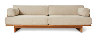 HKliving Loungebank Outdoor Teakhout en stof, 227cm - Naturel