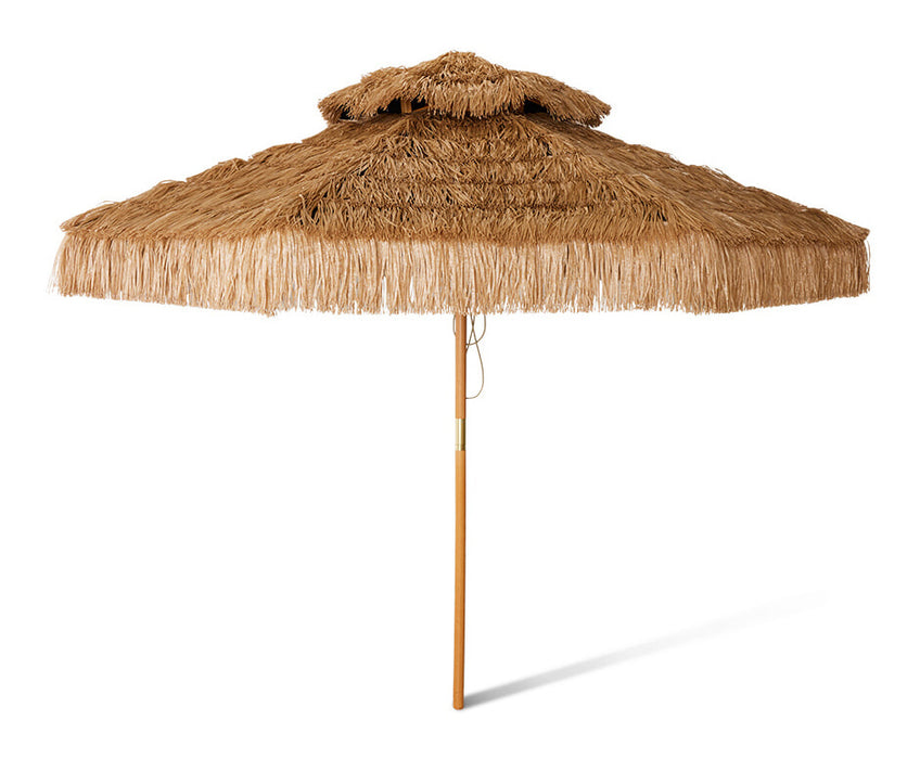 HKliving Parasol Patio Raffia, Ø300cm - Naturel