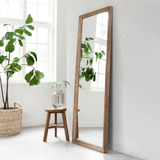 DTP Home Spiegel Metropole Teakhout 180 x 65 cm - Naturel - Passpiegel
