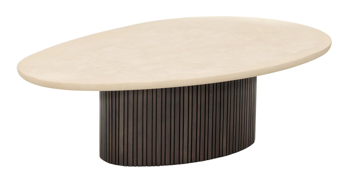 DTP Home Organische Salontafel Maroon Mortex en mahoniehout, 120 x 35cm - Bruin