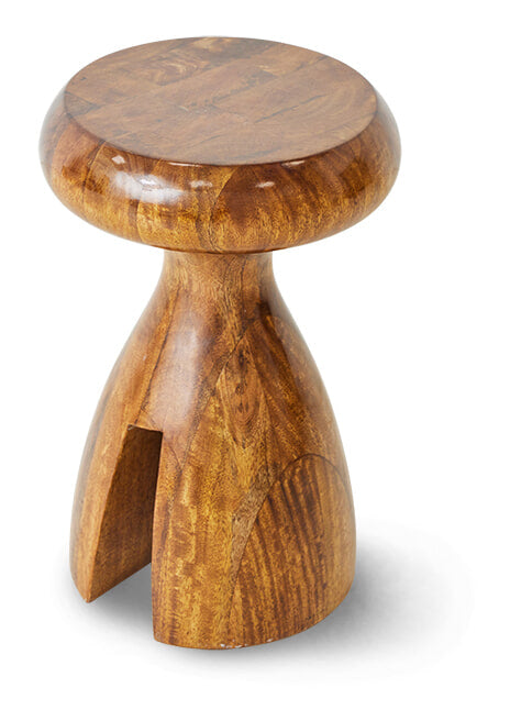 HKliving Krukje / Bijzettafel Chestnut Mangohout, Ø34cm - Bruin - Rond
