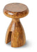 HKliving Krukje / Bijzettafel Chestnut Mangohout, Ø34cm - Bruin - Rond