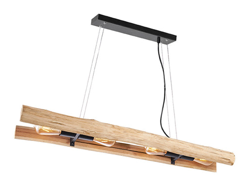 LABEL51 Hanglamp Woody Hout, 4-lamps - Rough - ThatLyfeStyle