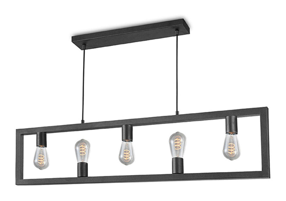 LABEL51 Hanglamp Quadrato 5-lamps - Zwart