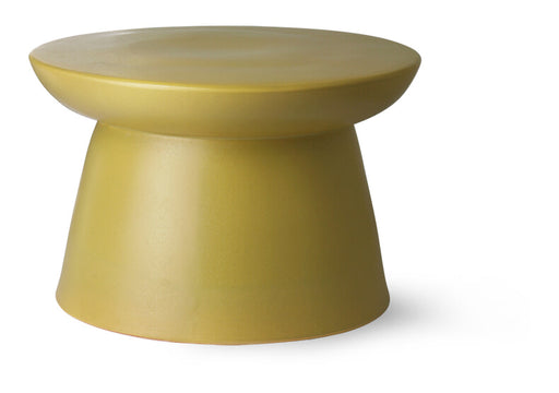 HKliving Bijzettafel Earthenware Keramiek, 49cm - Groen - Rond