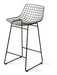 HKliving Barkruk Wire Metaal - Zwart (zithoogte 66cm)