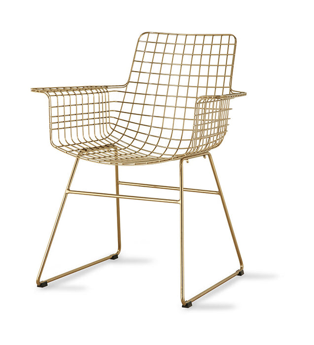 HKliving Eetkamerstoel Wire Metaal - Brass
