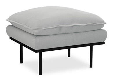 HKliving Hocker Retro Corduroy rib - Crème