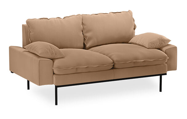 HKliving 2-zits Bank Retro 175cm, Corduroy - Bruin