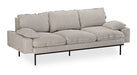 HKliving 3-zits Bank Retro 225cm, Sneak stof - Lichtgrijs
