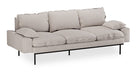 HKliving 3-zits Bank Retro 225cm, Geweven stof - Beige