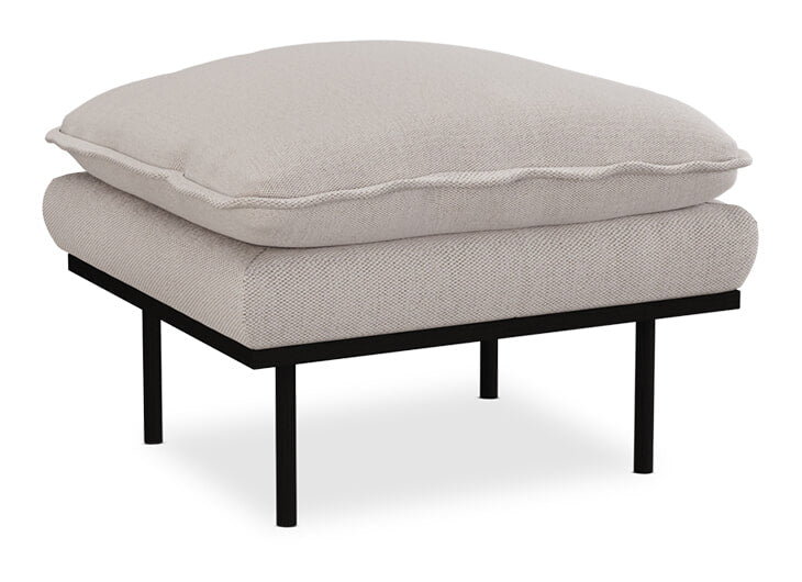 HKliving Hocker Retro Cosy stof - Beige
