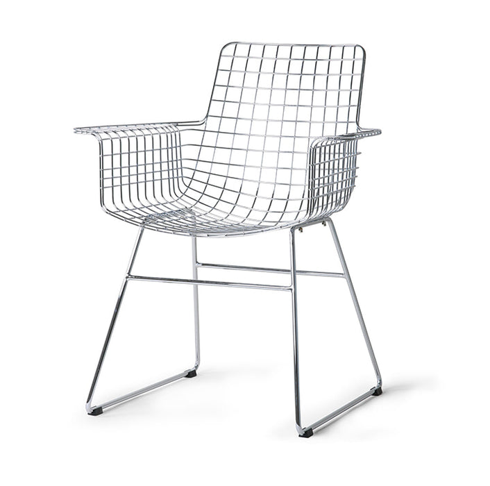 HKliving Eetkamerstoel Wire Metaal - Zilver