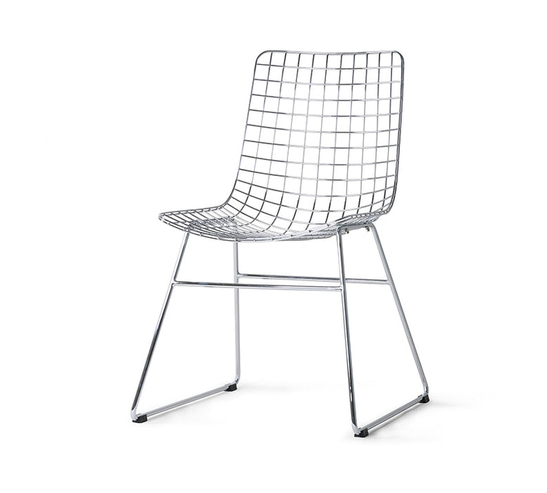 HKliving Eetkamerstoel Wire Metaal - Zilver