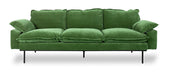 HKliving 3-zits Bank Retro 225cm, Velvet - Groen