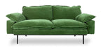 HKliving 2-zits Bank Retro 175cm, Velvet - Groen