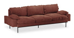 HKliving 4-zits Bank Retro Velvet, 245cm - Magnolia