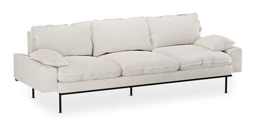 HKliving 3-zits Bank Retro 245cm, Bouclé - Crème