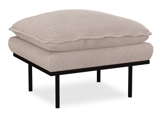 HKliving Hocker Retro Bouclé - Taupe
