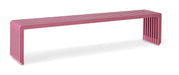 HKliving Bankje Slatted Sungkaihout, 160cm - Roze