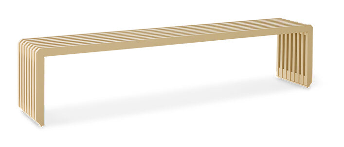 HKliving Bankje Slatted Sungkaihout, 160cm - Zand