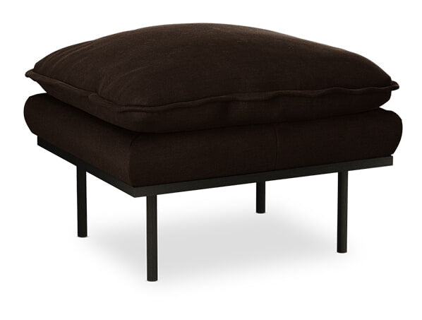 HKliving Hocker Retro Velvet - Espresso