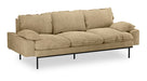 HKliving 3-zits Bank Retro 225cm, Velvet - Crème