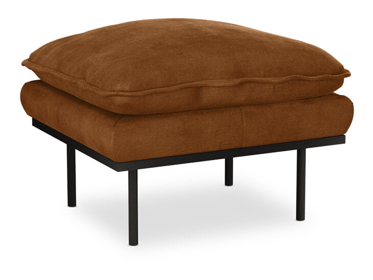 HKliving Hocker Retro Velvet - Caramel