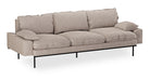 HKliving 4-zits Bank Retro 245cm, Sneak stof - Beige