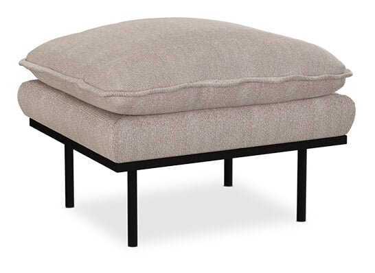 HKliving Hocker Retro Sneak-stof - Beige