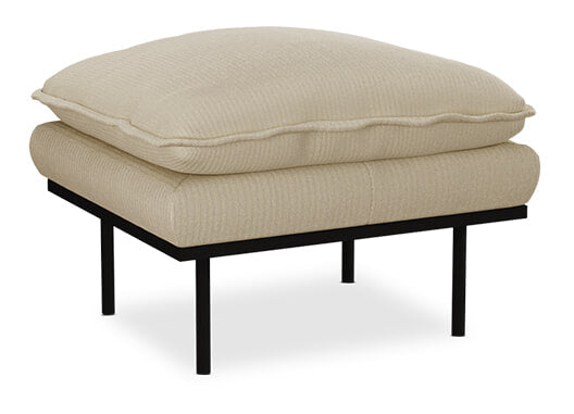 HKliving Hocker Retro Corduroy rib - Hay