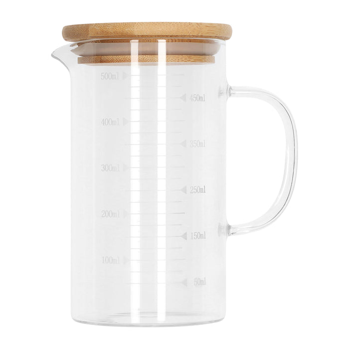 Krumble Maatbeker met houten deksel - Glas - 500 ml