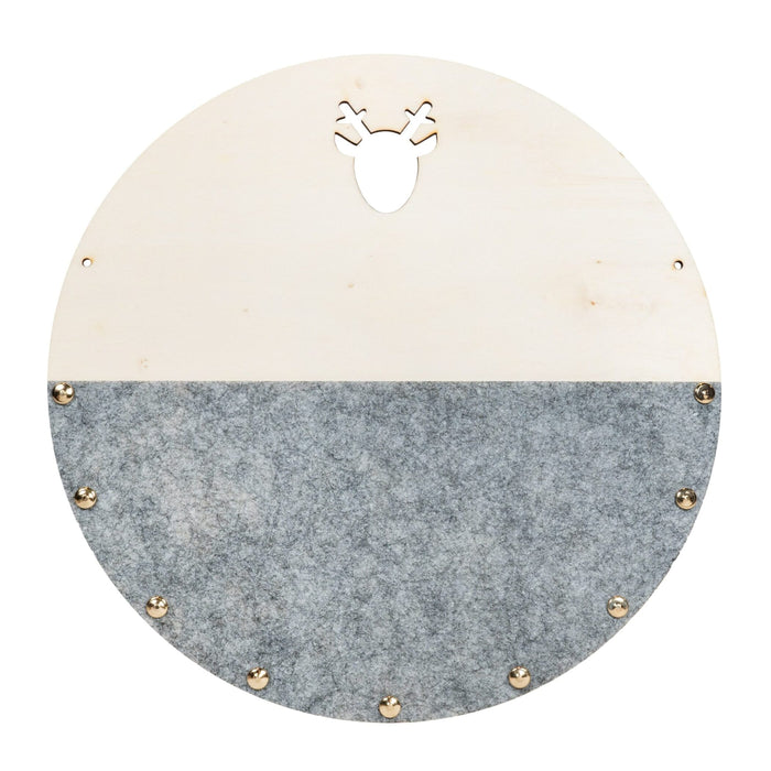 QUVIO Memobord - Diameter 22 cm - Hout en Vilt