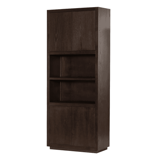 Tower Living Opbergkast Mincio Eiken, Met 2 open vakken, 220 x 90cm - Bruin