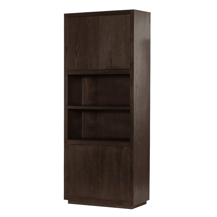Tower Living Opbergkast Mincio Eiken, Met 2 open vakken, 220 x 90cm - Bruin