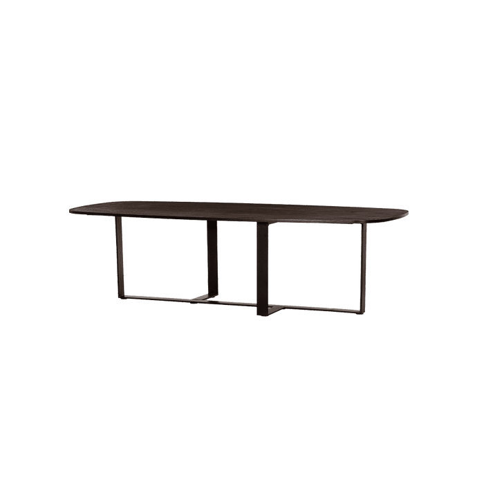 Tower Living Salontafel Mincio Eiken, 130 x 70cm - Bruin - Ovaal