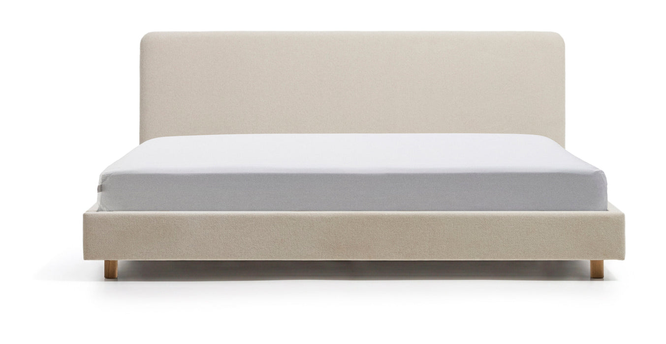 Kave Home Bed Selven Chenille, 180 x 200cm - Beige