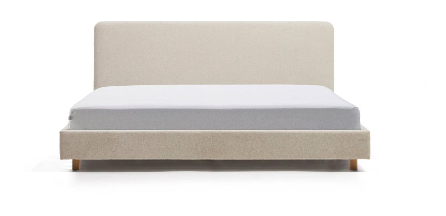 Kave Home Bed Selven Chenille, 160 x 200cm - Beige