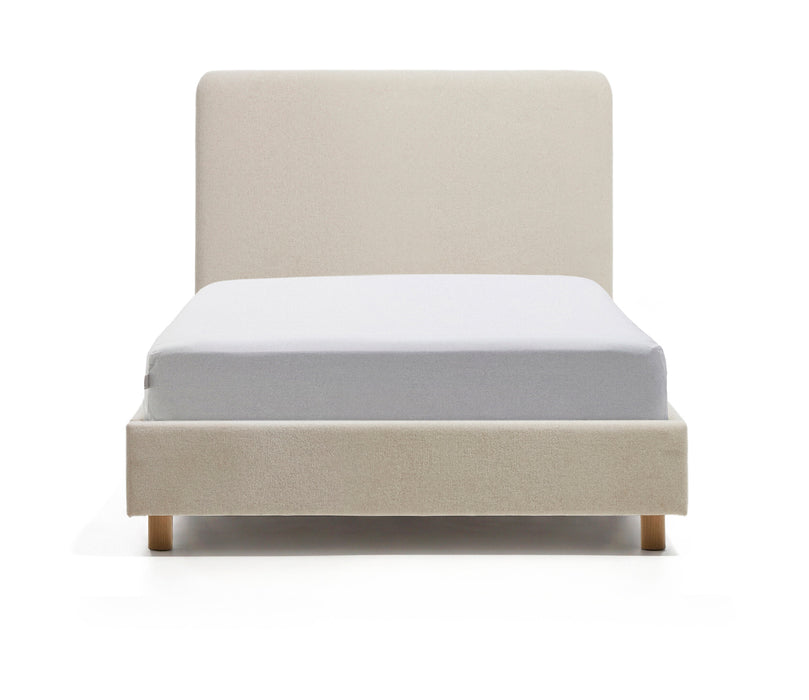 Kave Home Bed Selven Chenille, 90 x 200cm - Beige