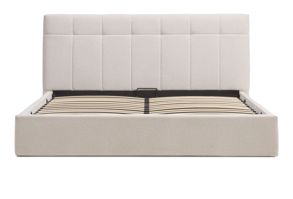 Kave Home Bed Darnela Chenille met opbergruimte, 180 x 200cm - Beige