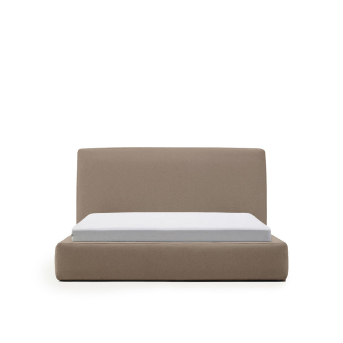 Kave Home Bed Blok 160 x 200cm - Bruin