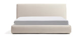 Kave Home Bed Blok Structuurstof, Met uitklapbare bedbodem, 180 x 200cm - Ecru